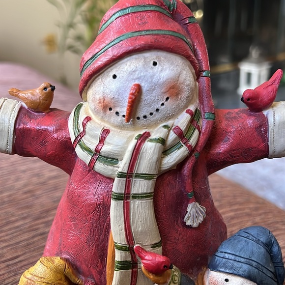 Resin little bird snowman family holiday decor/christmas deco - Picture 8 of 10